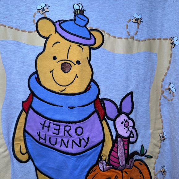 NWT Disney Winnie the Pooh and Piglet Halloween Embroidered T-Shirt for Women - Picture 4 of 12